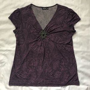 Purple Embellished Top